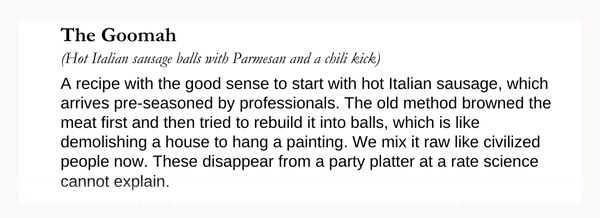 From the book: The Goomah — title and opening lines only
