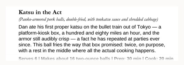 From the book: Katsu in the Act — title and opening lines only